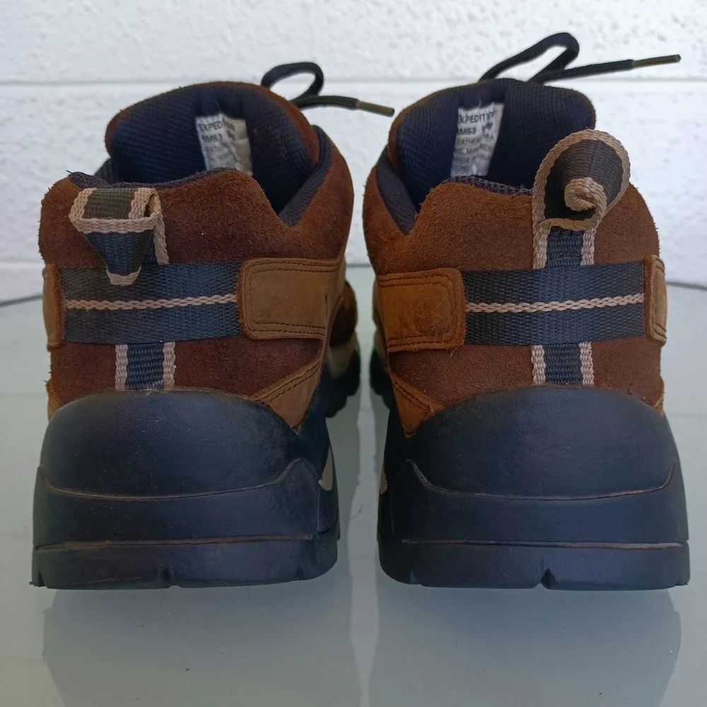 Bass Expedition RM53 Mens 12M Brown Leather Hiking Shoes Low Top Trail Sneakers